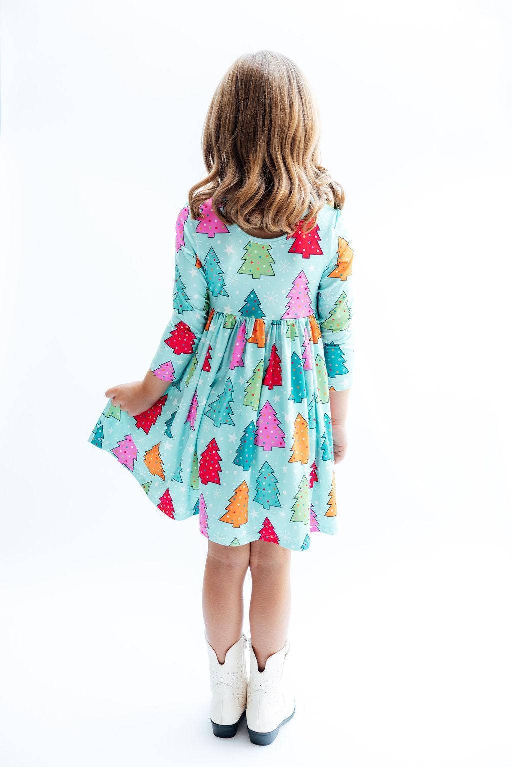 Oh Christmas Tree L/S Pocket Twirl Dress