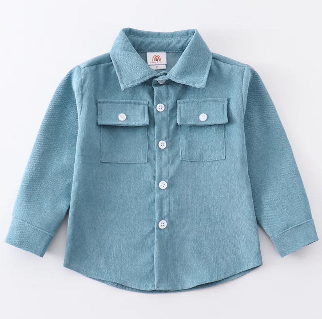 Blue Corduroy Button Down