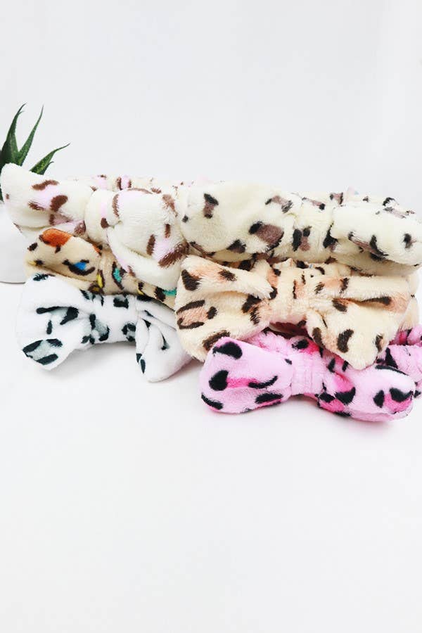 Leopard Print Shower Headwrap: MIX COLOR / ONE