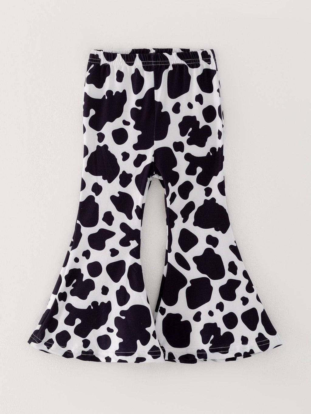 Girls Cow Print Milk Silk Flares