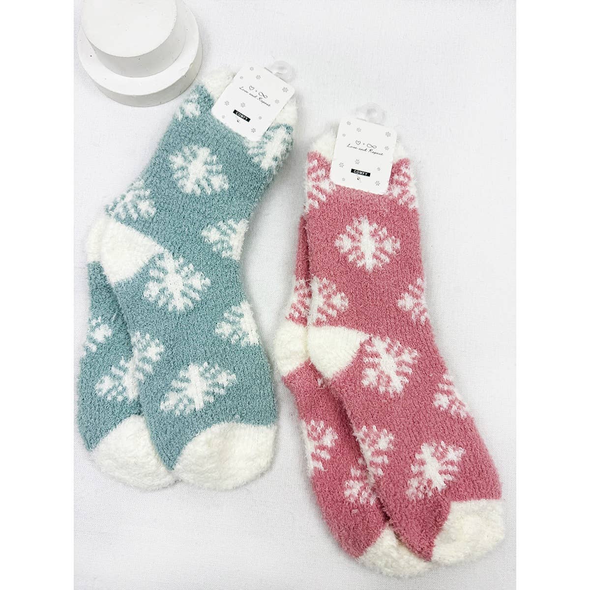 Cozy SnowFlake Design Winter Socks: MIX COLOR / ONE(12)