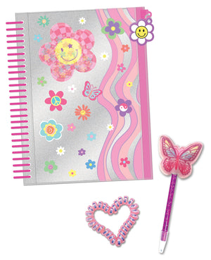 Journal with Pouch, Groovy Flower