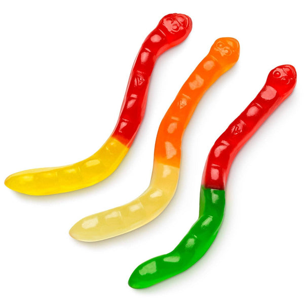 Large Assorted Fruit Gummi Worms: (7oz / 198.1g)