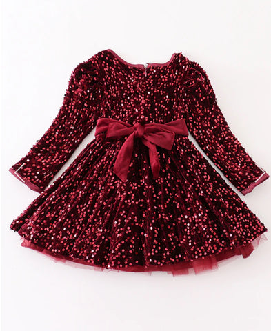 Maroon Sequin Dress