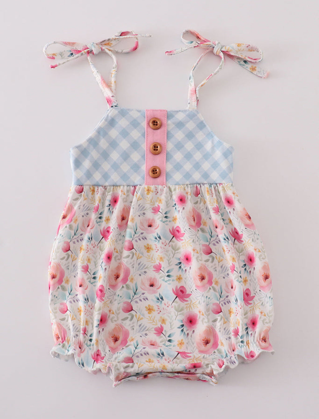 Pink Floral Print Strap Bubble
