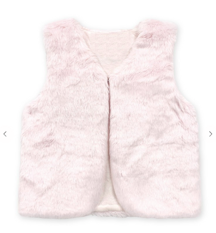 Blush Pink Faux Fur Vest