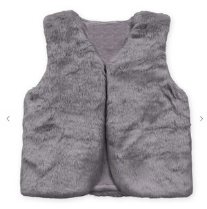 Grey Faux Fur Vest