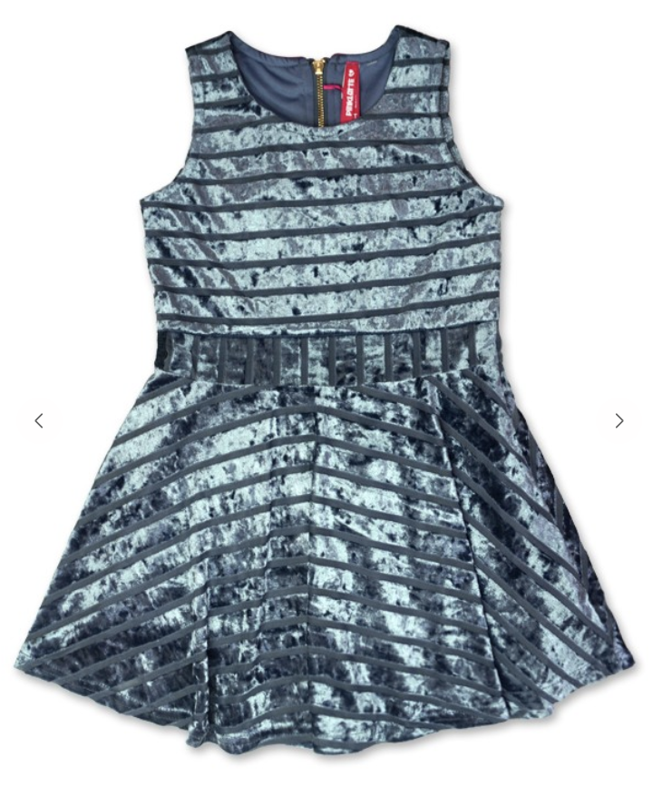 Dusty Blue Velvet Holiday Dress