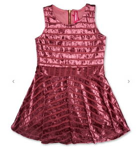 Rosey Pink Velvet Holiday Dress