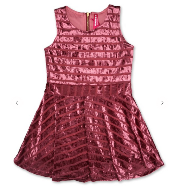 Rosey Pink Velvet Holiday Dress  Simply Dweh Boutique