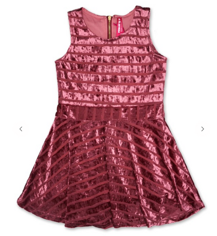 Rosey Pink Velvet Holiday Dress