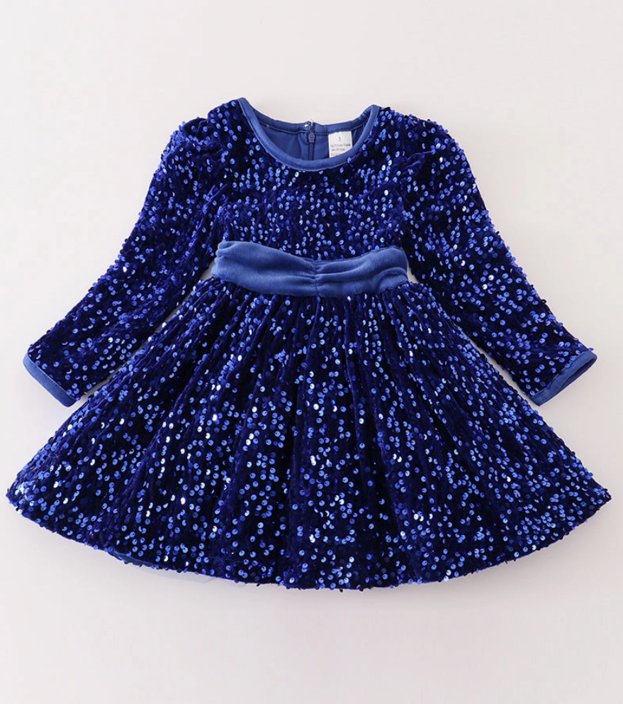 Blue Sequin Dress