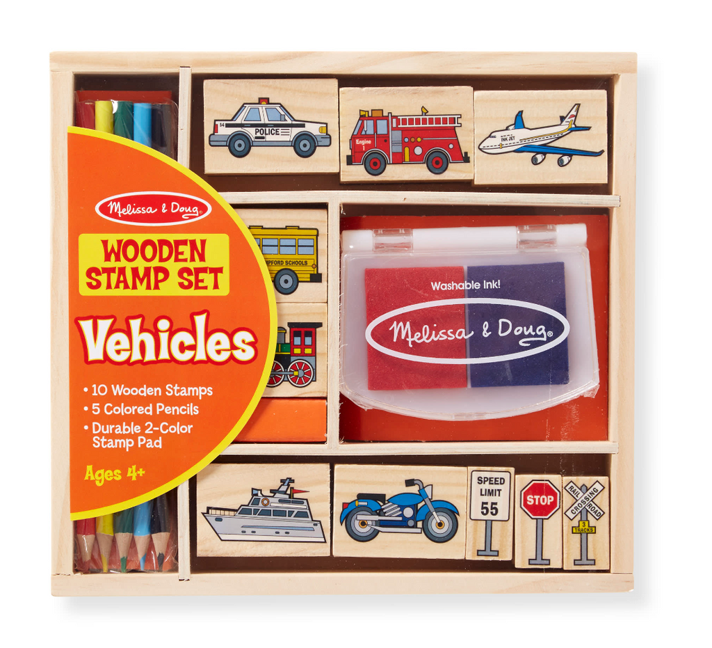 Wooden Stamp Set - Vehicles