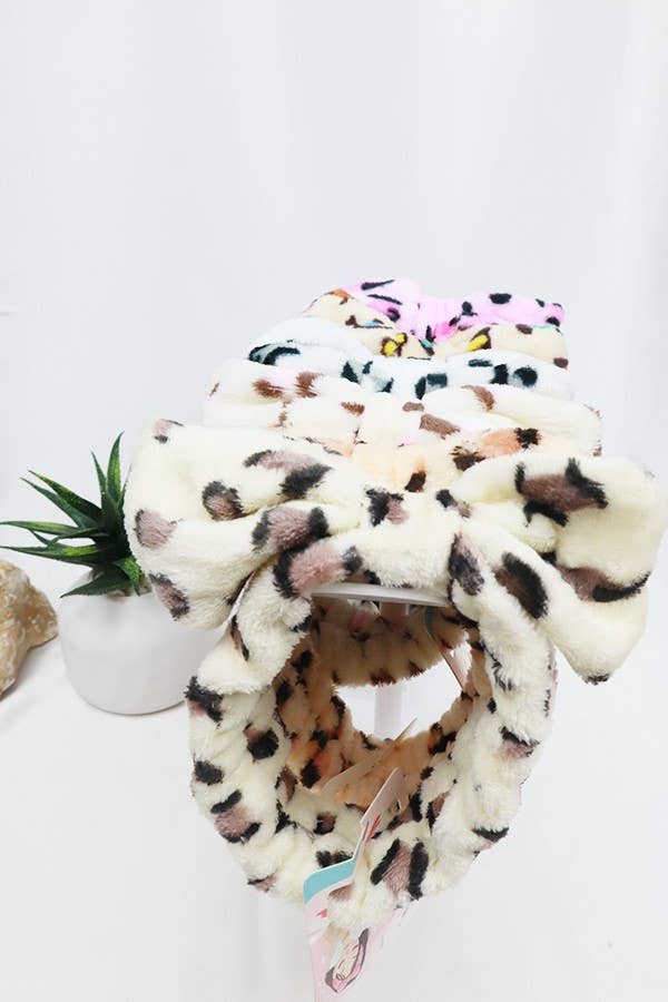 Leopard Print Shower Headwrap: MIX COLOR / ONE