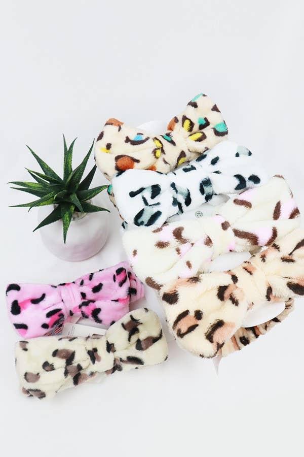 Leopard Print Shower Headwrap: MIX COLOR / ONE