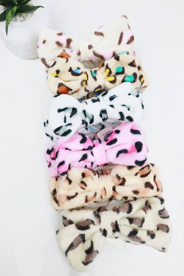 Leopard Print Shower Headwrap: MIX COLOR / ONE