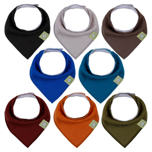 8-pack Baby Bandana Bibs for Boys and Girls
