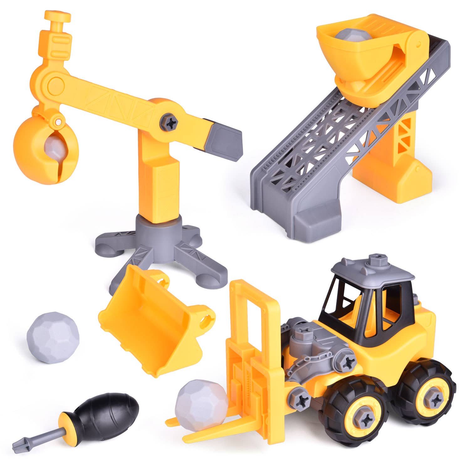 3 Pack Take Apart Toy Construction Truck