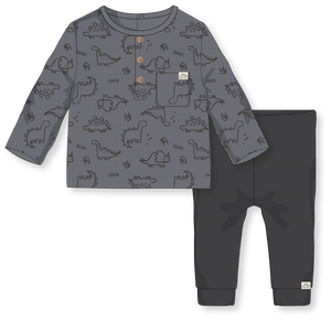 Waffle Top and Trousers: Dinosaur