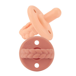 Sweetie Soother Pacifier Sets 2 Pack Apricot & Terracotta