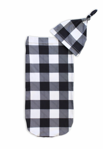 Gingham Plaid Cutie Cocoon & Hat Set