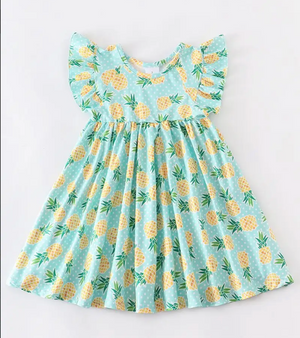 Pineapple Flutter Dress