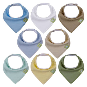 8-pack Baby Bandana Bibs for Boys and Girls