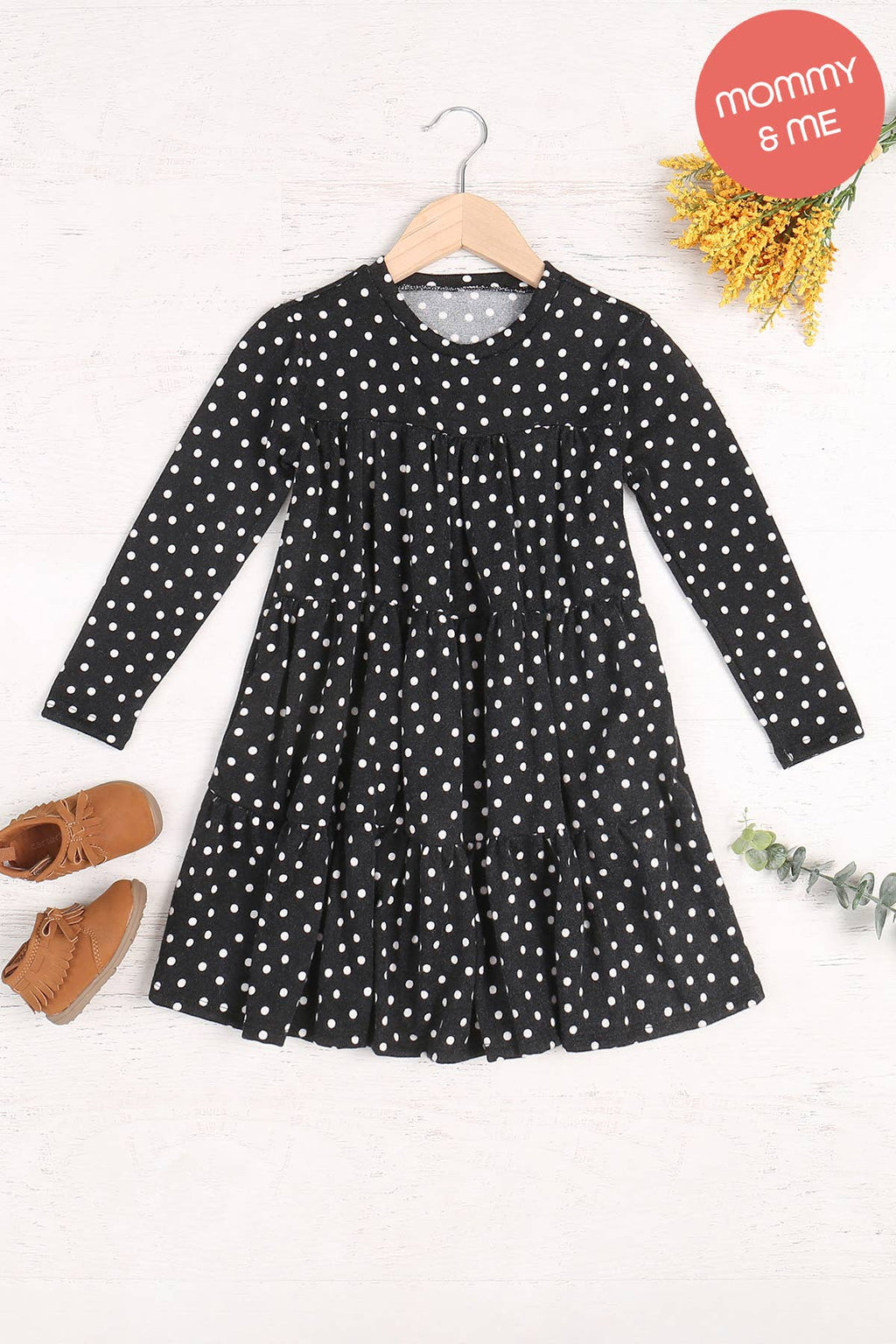 Polka Dot Long Sleeve Dress