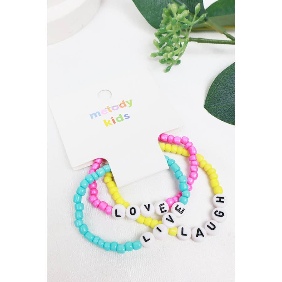 Live Love Laugh Bead Kids Bracelet