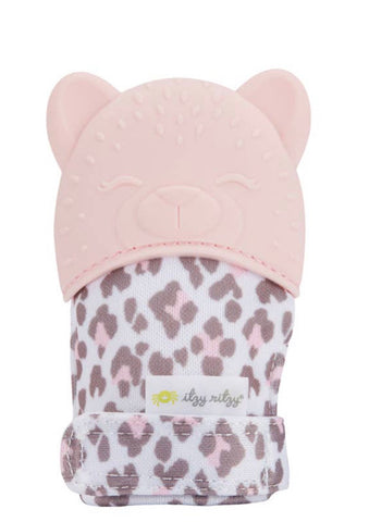 Leopard Silicone Teething Mitts