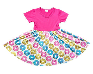 Hot Pink Donut Twirl Dress