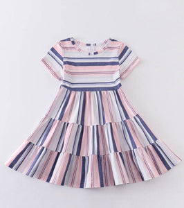 Pretty in Stripes - Tiered Dress