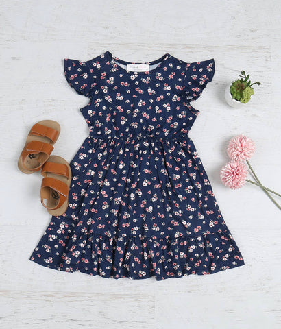 Floral Ruffled Hem Dress