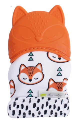 Fox Silicone Teething Mitts
