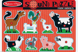 Farm Animal Sound Puzzle - 8 pieces