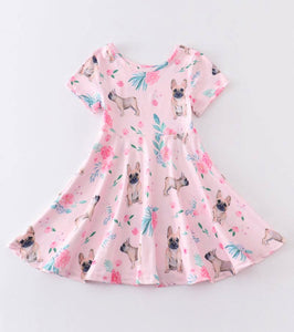 Pink Floral Twirl Dress