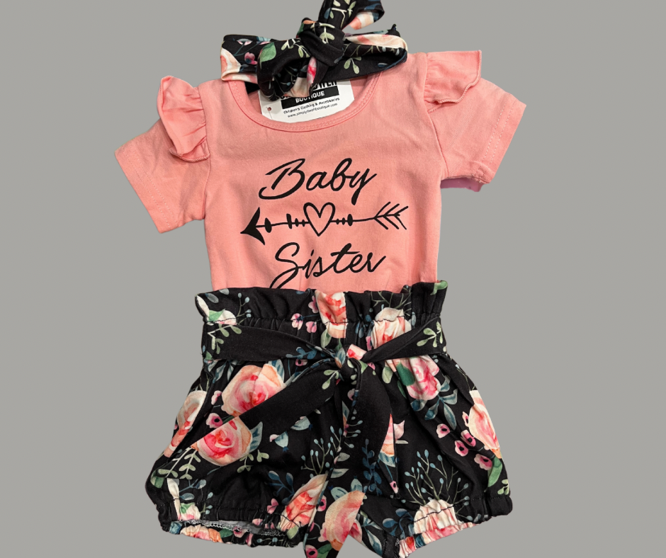 Baby Sister Onsie SHort Set