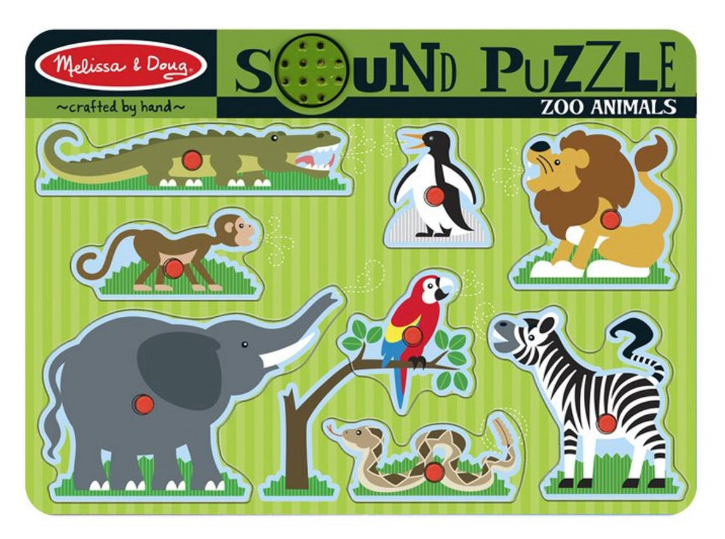 Zoo Animals Sounds Puzzle - 8 Pc