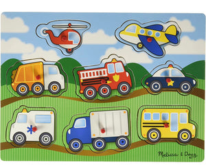 Vehicle Peg Puzzle - 8 pc